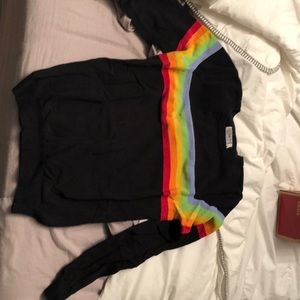 rainbow black shirt